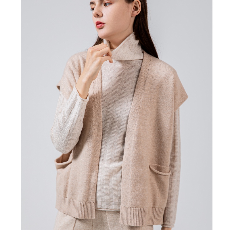 Giacca di cardigan cortometraggio a maglia a maglia Trend Trend semplice 68027#